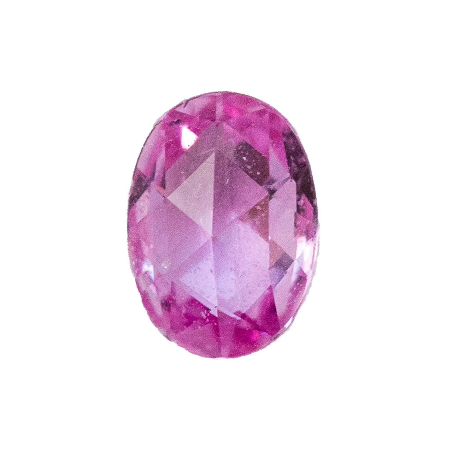 0.95CT TANZANIAN SAPPHIRE, OVAL ROSECUT, BRIGHT MEDIUM PINK, HEATED, 7.2 X 5.2MM