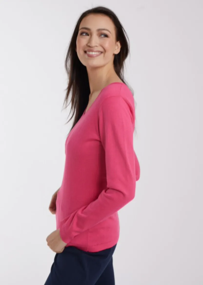 Alashan sweater, cotton cashmere v-neck