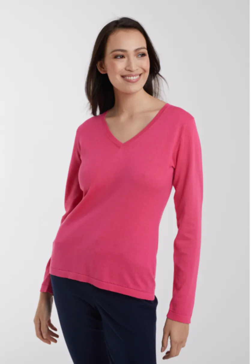 Alashan sweater, cotton cashmere v-neck