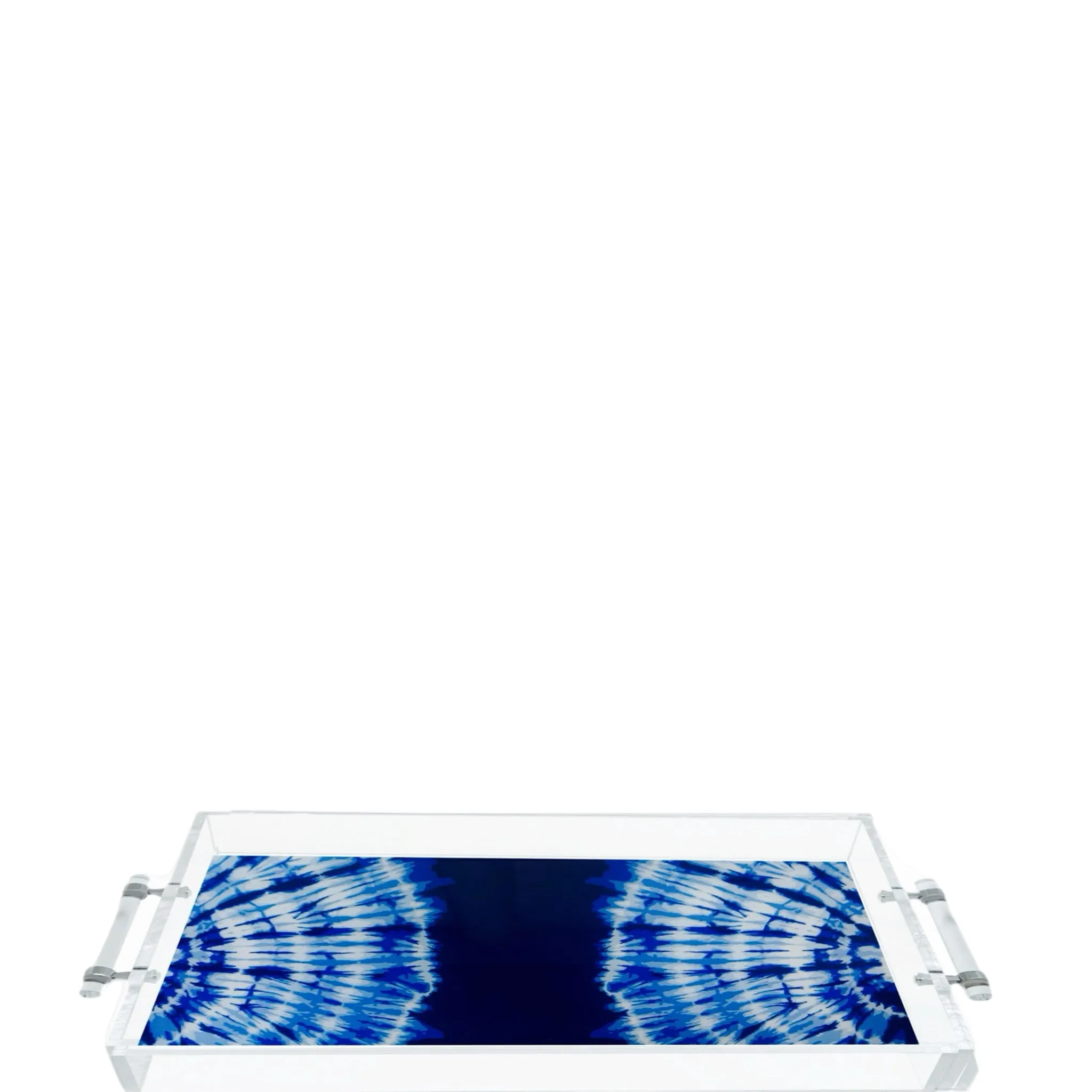 Blue Tie-Dye Acrylic Tray