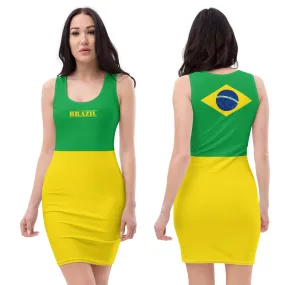 Brazil Flag Dress / Brazillian Color Outfit For Women