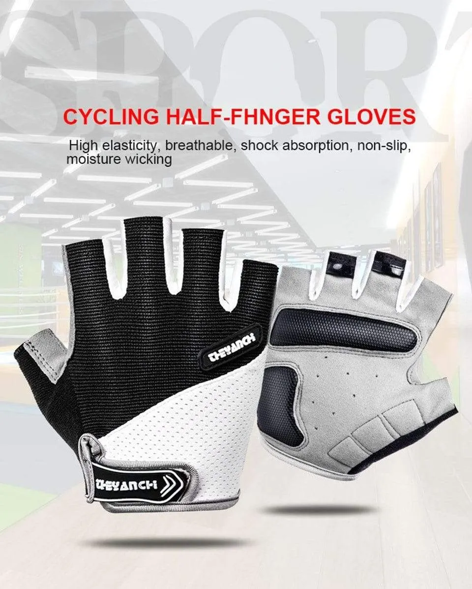 Breathable Half Finger Cycling Gloves Anti Slip Pad Motorcycle MTB Road Bike Gloves Men Women Sports Bicycle Gloves