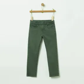 C1018 OV Green Soft Cotton Pant