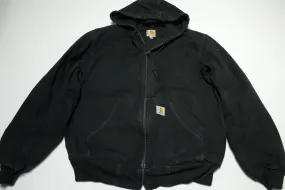 Carhartt J131 Duck Thermal Lined Hooded Work Made in USA Helmets Jacket