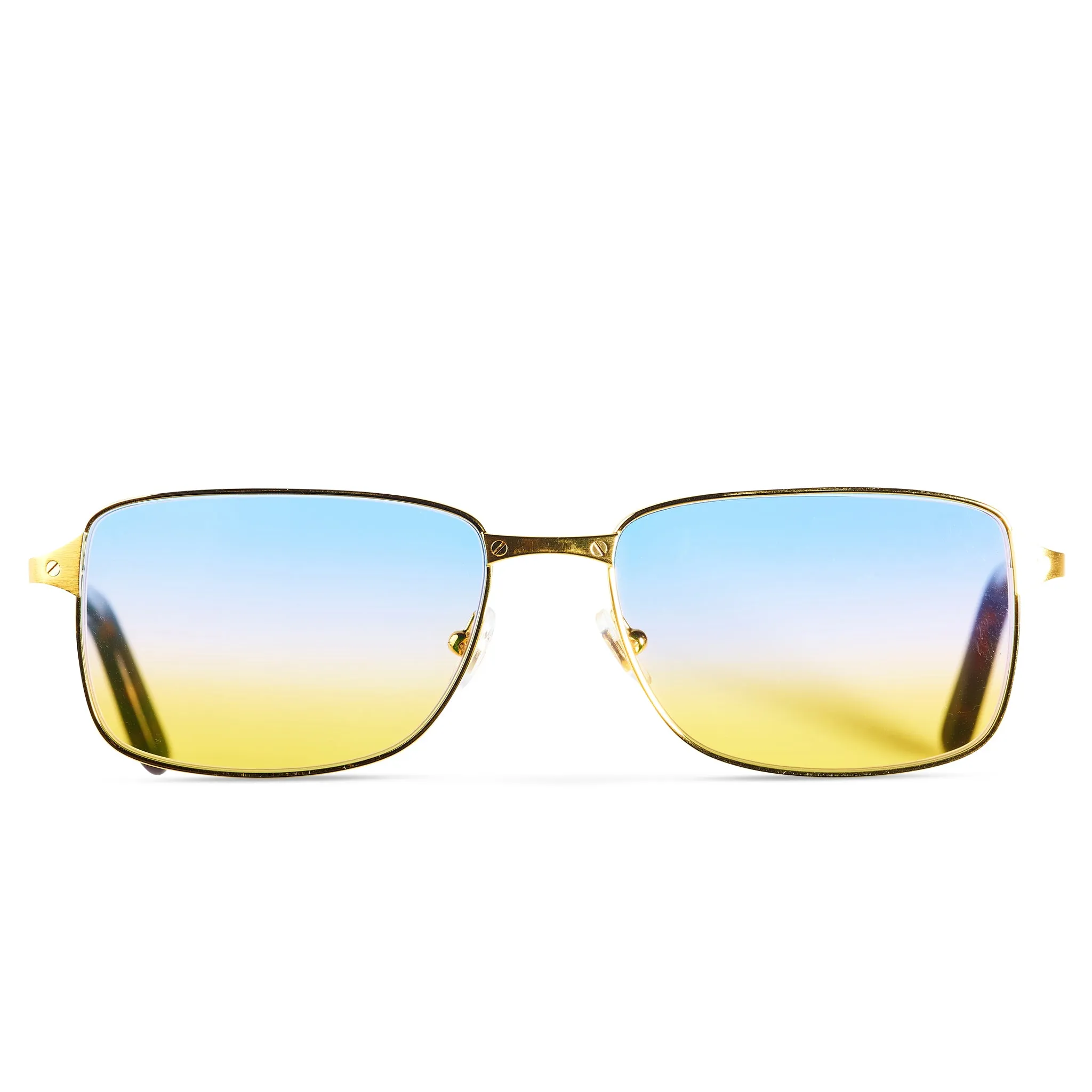 Cartier Eyewear Custom CT0216OA-003 Santos De Cartier Rimless Sunglasses