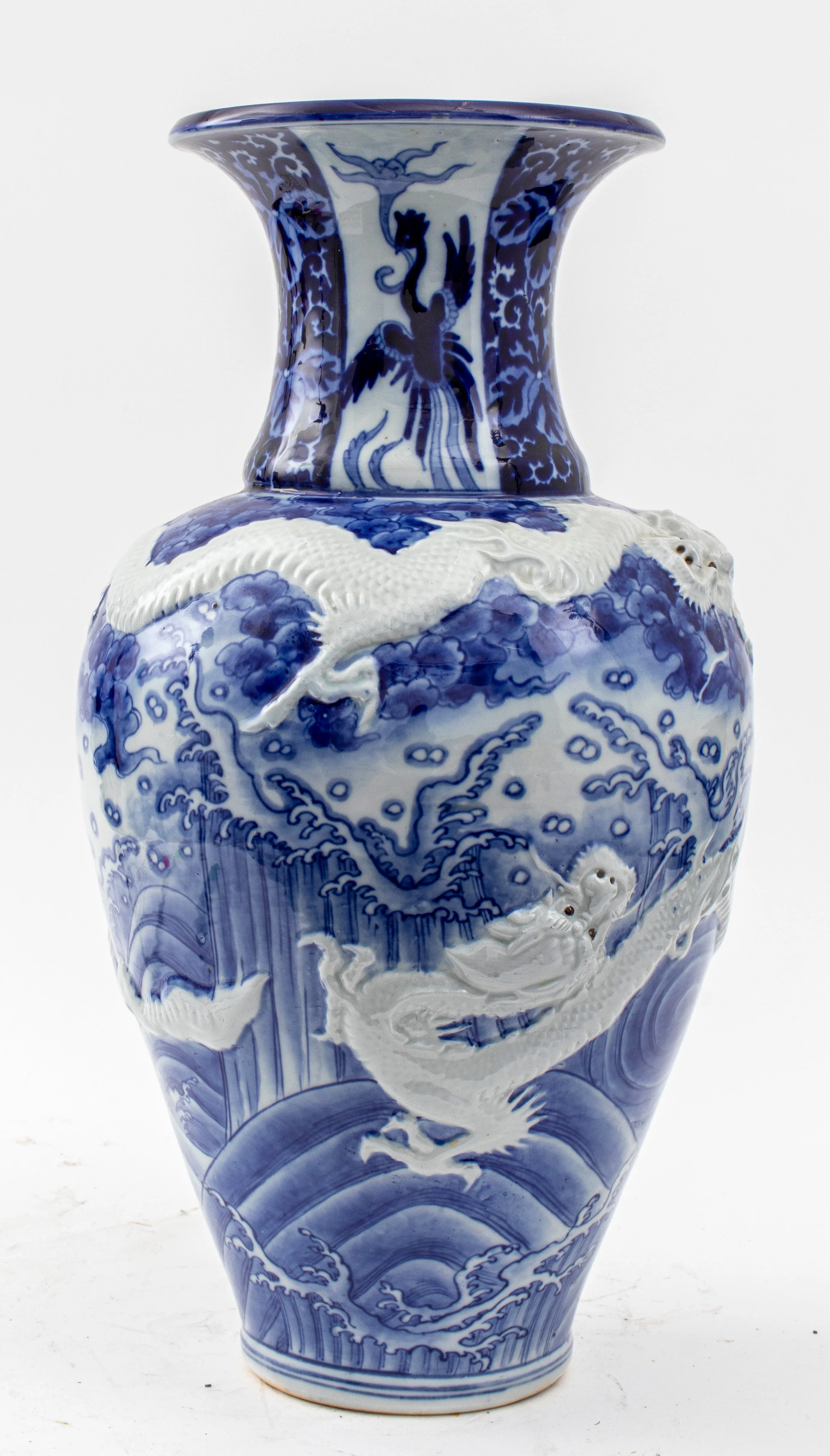 Chinese Blue and White Haitangzu Porcelain Vase