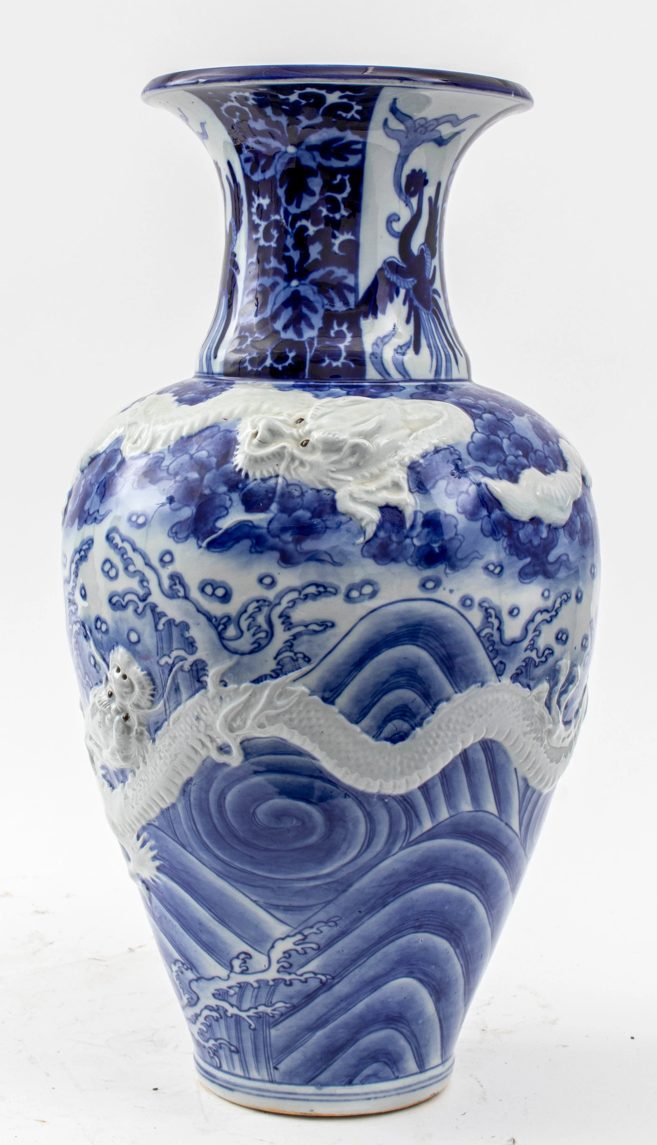 Chinese Blue and White Haitangzu Porcelain Vase