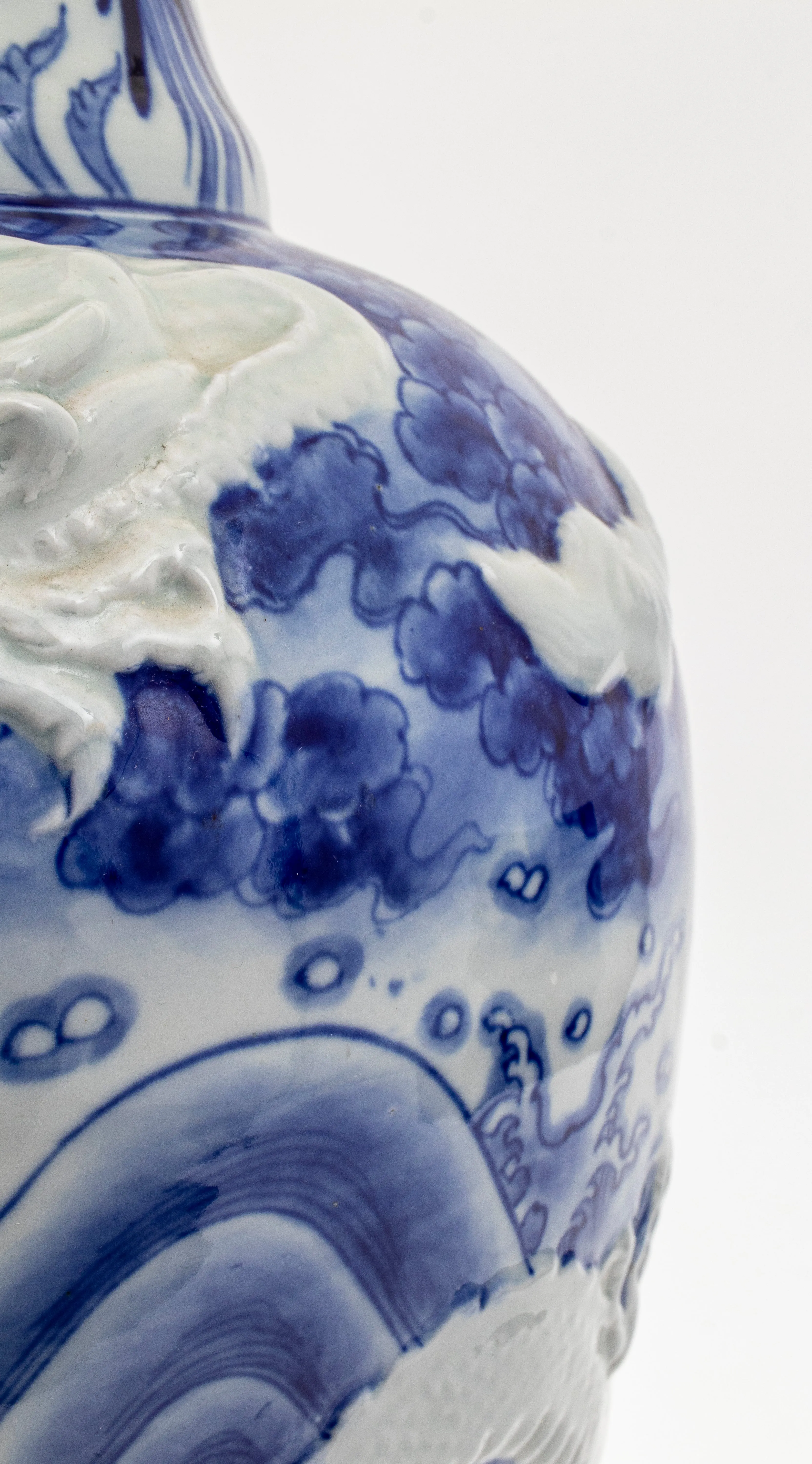 Chinese Blue and White Haitangzu Porcelain Vase