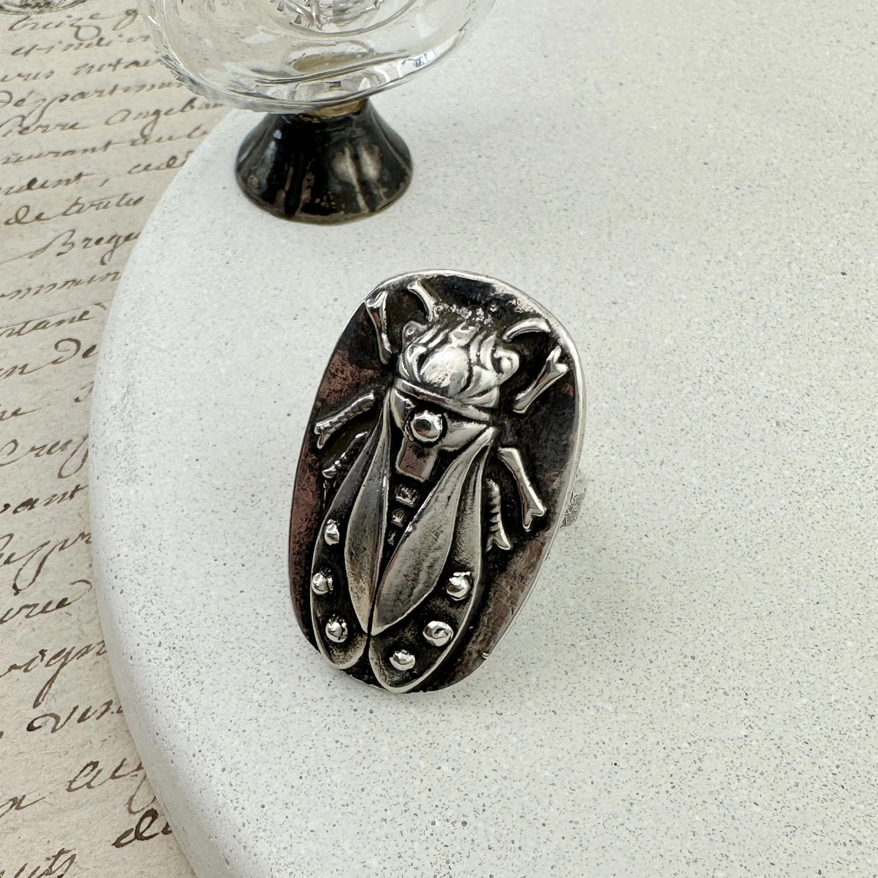 CICADA Ring - Silver - Size 6