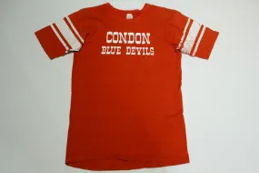 Condon Oregon Blue Devils Vintage 70's Velva Sheen Striped Jersey T-Shirt