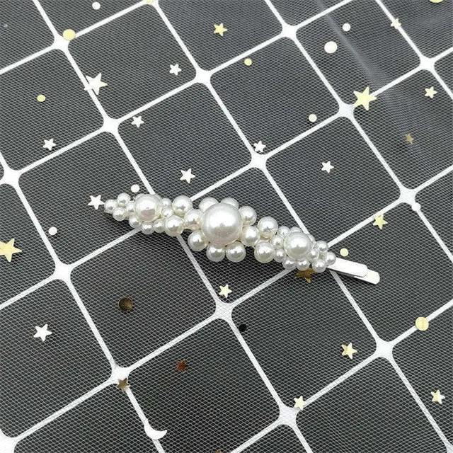 Crystal Rhinestones Hairpins Geometric Water-drop Imitation Pearl