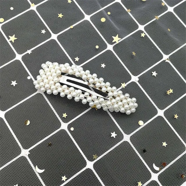 Crystal Rhinestones Hairpins Geometric Water-drop Imitation Pearl