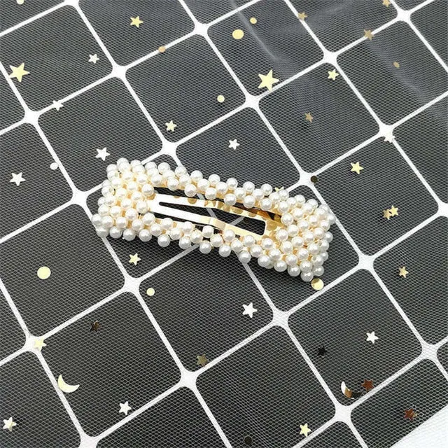 Crystal Rhinestones Hairpins Geometric Water-drop Imitation Pearl