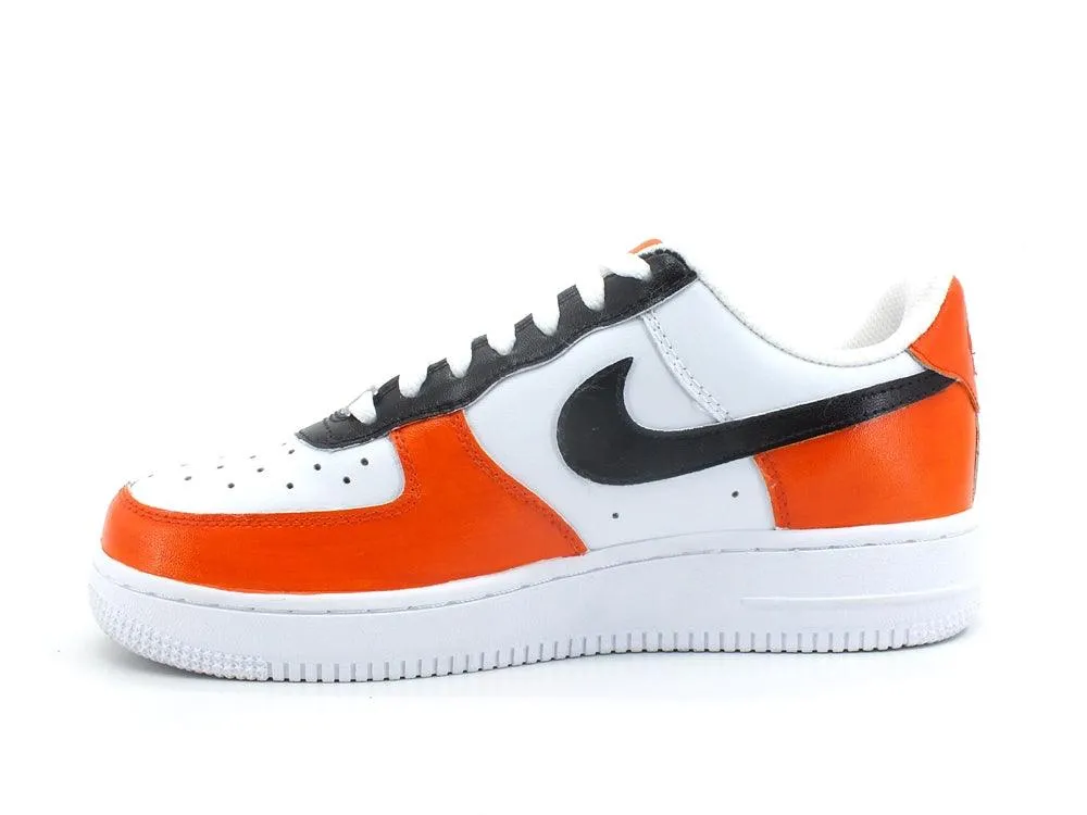 CUSTOM / Nike Air Force 1 Sneaker AF1 Orange Black CW2288-111