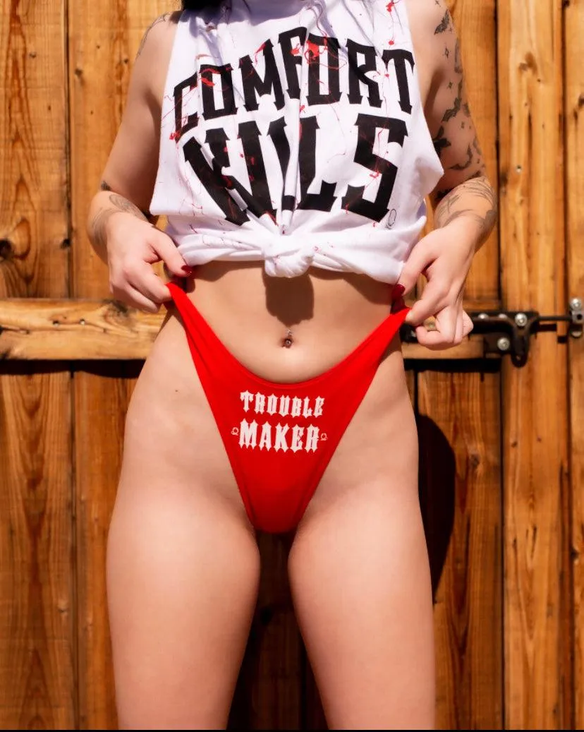 DDD RED TROUBLE MAKER PANTIES