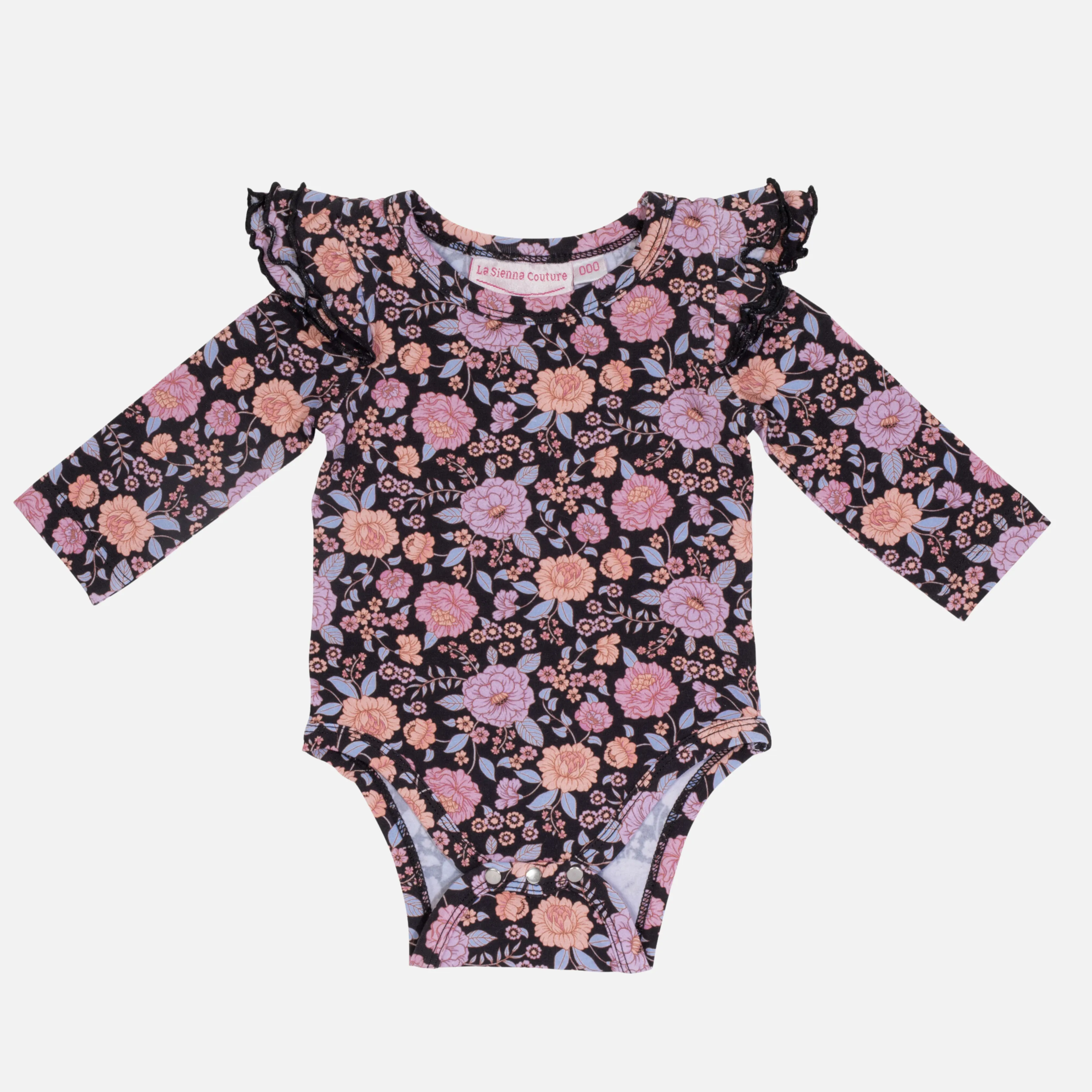 Floral Long Sleeve Flutter - Alayna