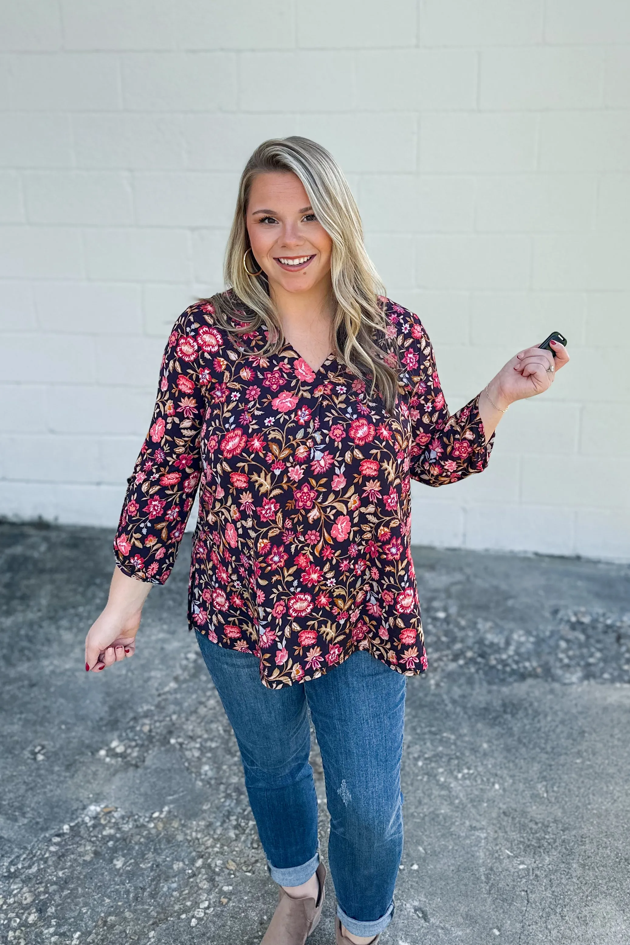 Found Somewhere Floral Top