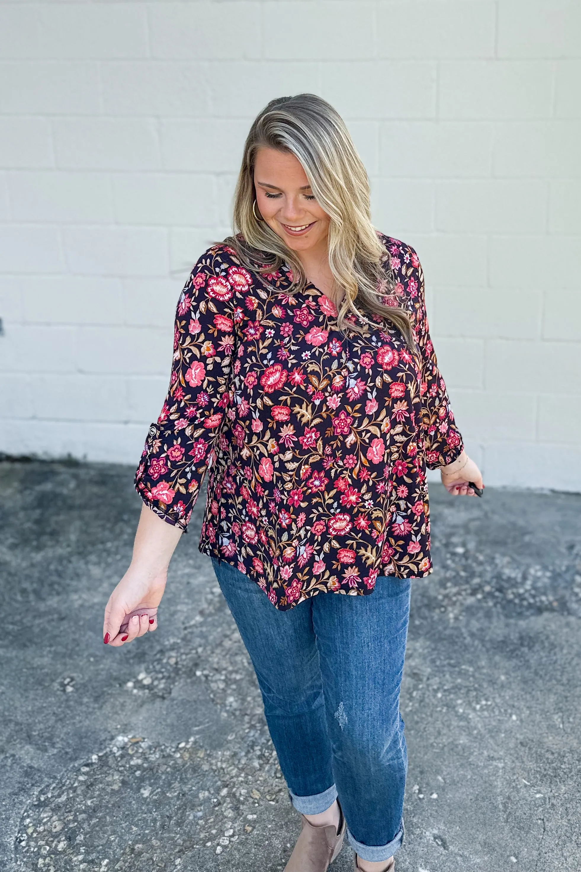 Found Somewhere Floral Top