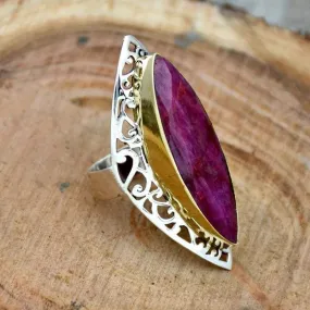 Handmade Sterling Silver Ruby Ring for Women