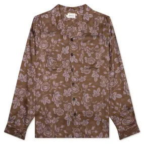 Honor the Gift Patterned Woven L/S - Brown