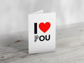 'I Love You' Badminton Greeting Card