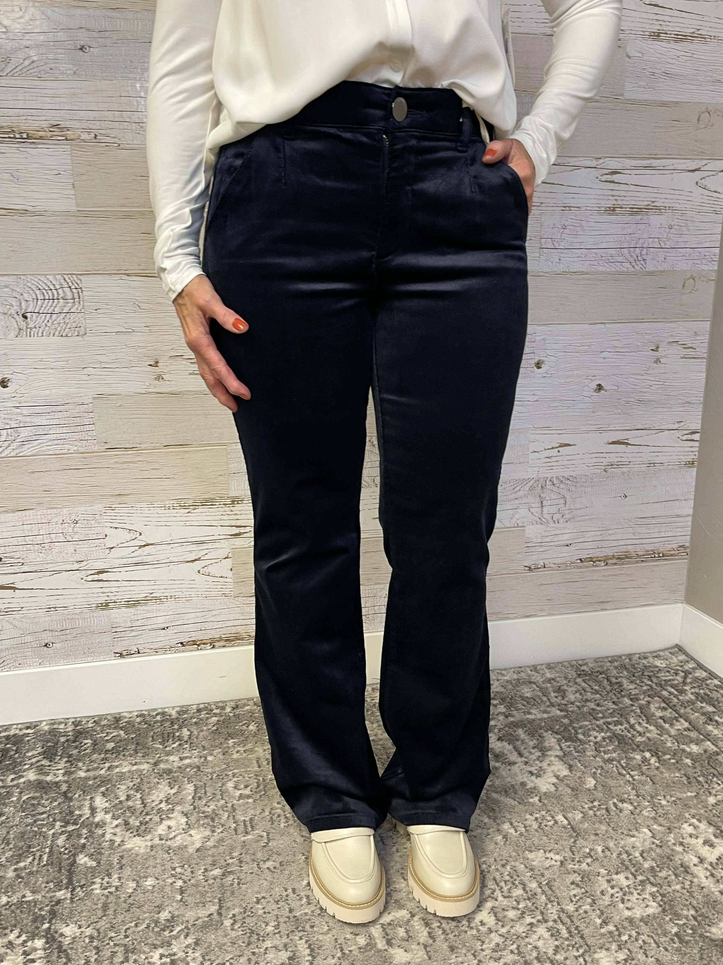 Itty Bitty Boot Trouser-Navy