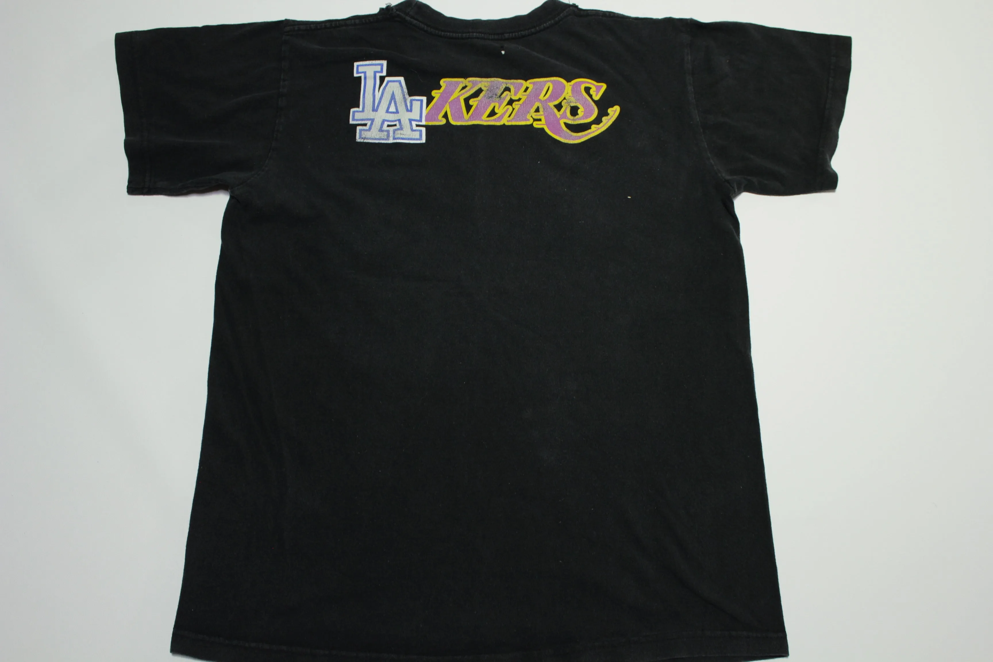 LA Dodgers Lakers Y2K Kobe Bryant Graffiti Street Distressed Los Angeles T-Shirt