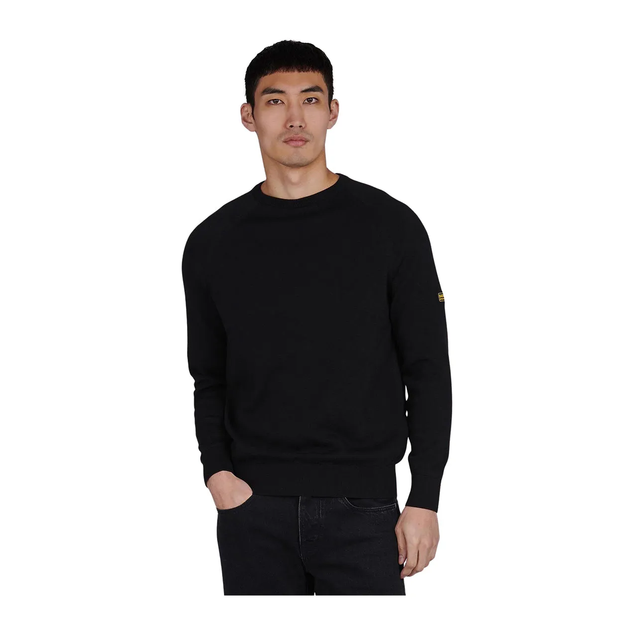 Maglione Barbour International Cotton Crew Neck Nero