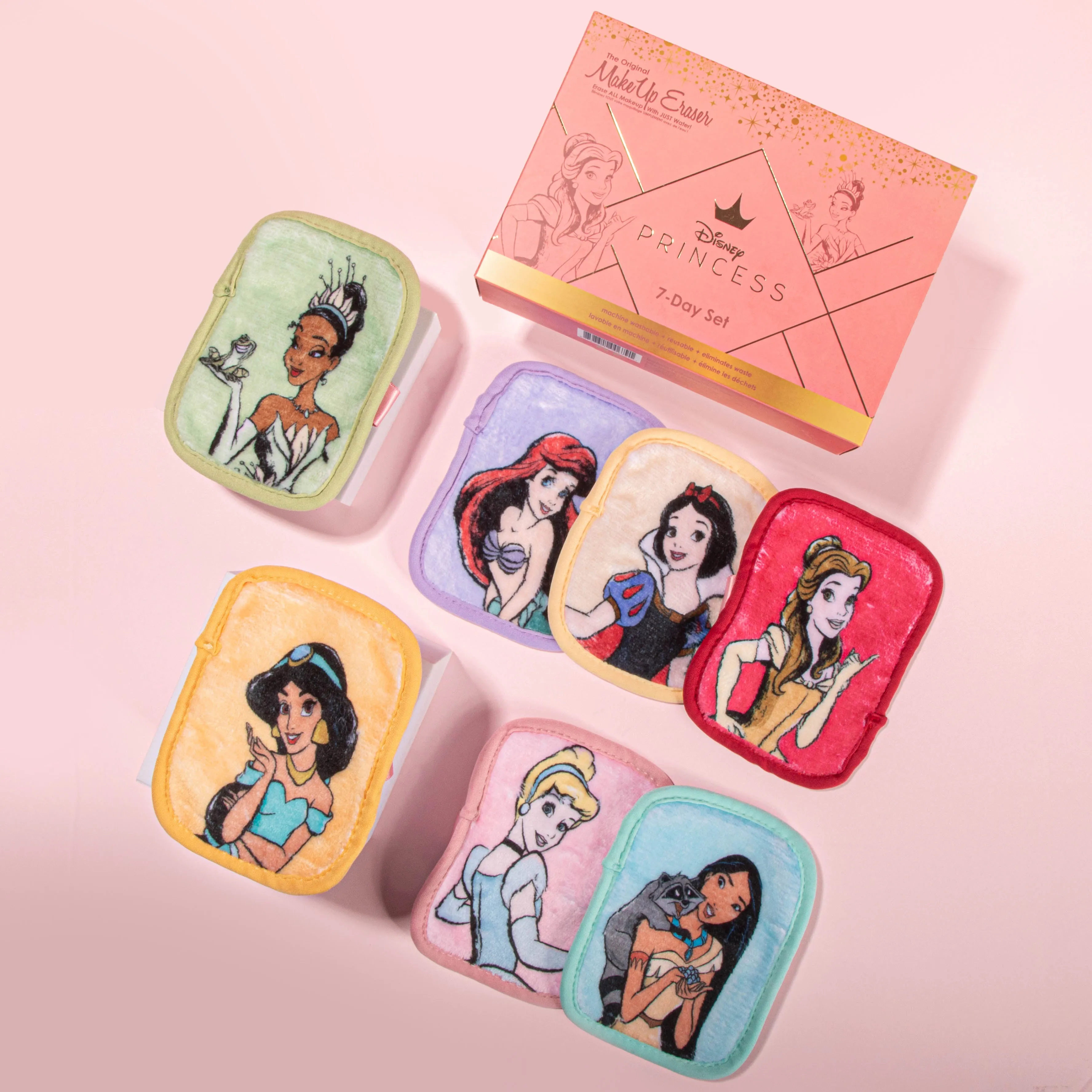 MAKEUPERASER Ultimate Disney Princess Set Toallas Desmaquillantes 7 Días