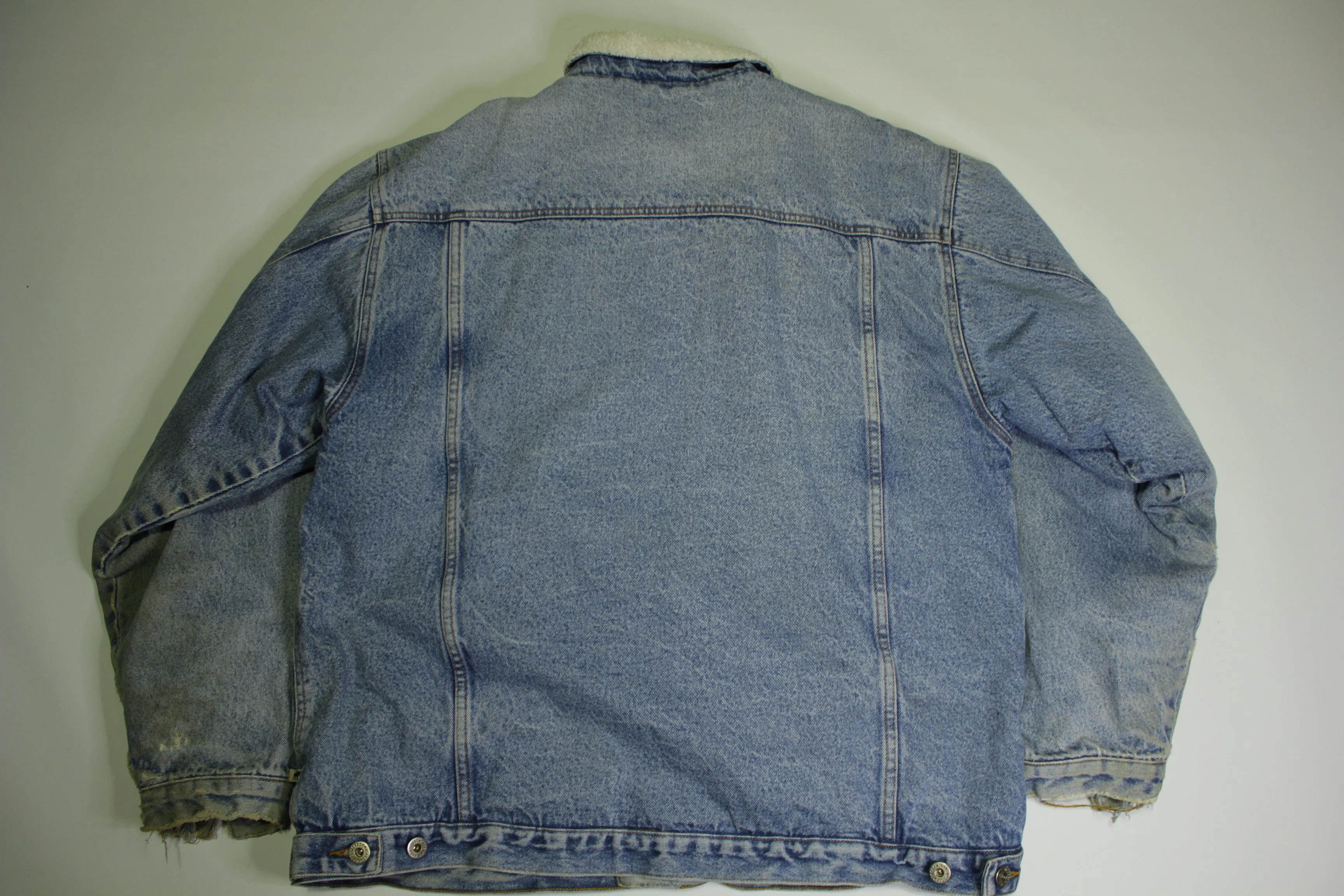 Moose Creek Vintage 90's Sherpa Lined Denim Trucker Jean Jacket