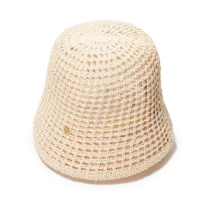 NATURAL OPEN WEAVE BUCKET HAT