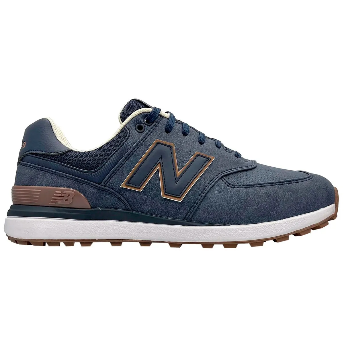 New Balance 574 Greens V2 Golf Shoes - Navy/Gum