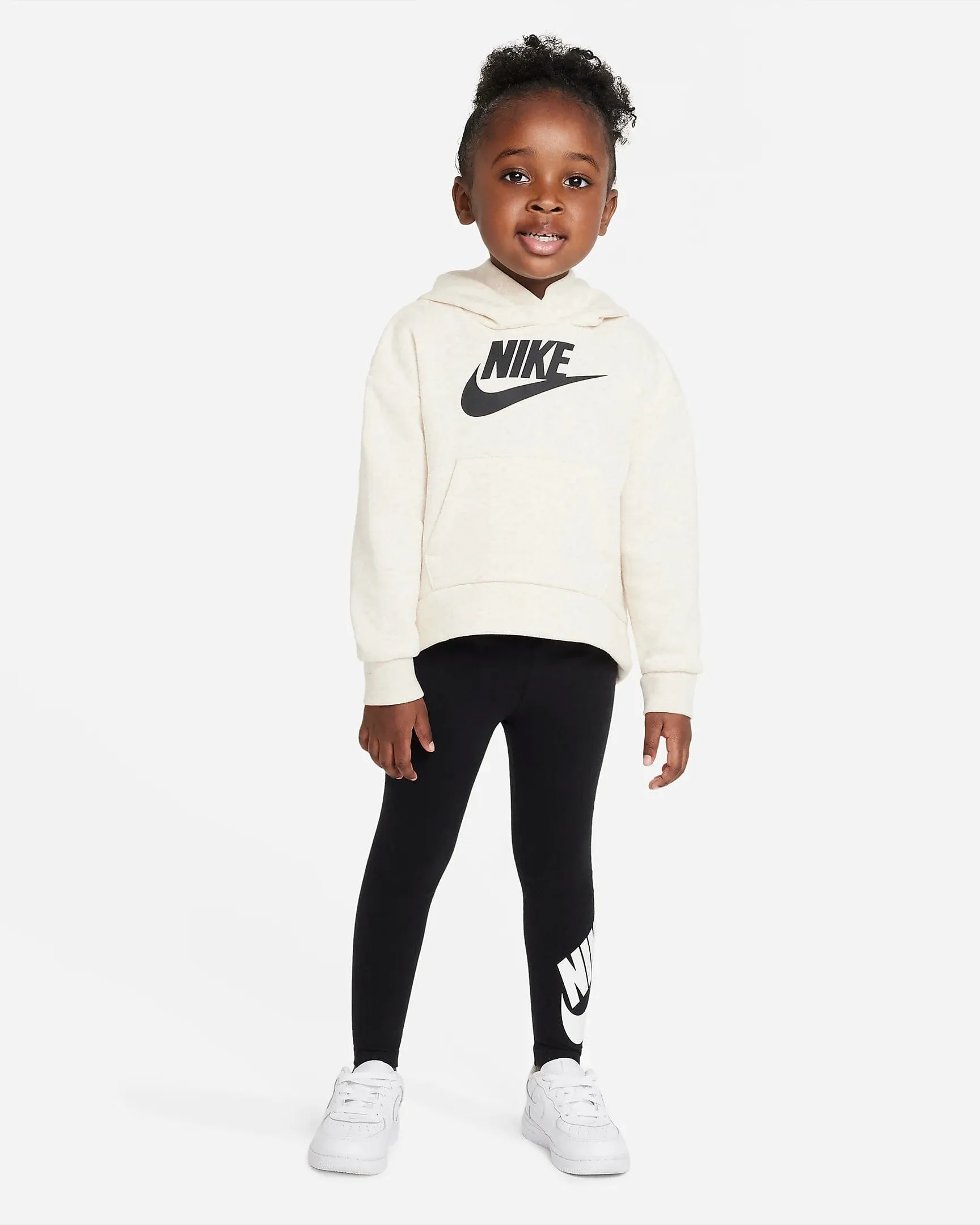 NIKE JUNIOR SPORTSWEAR CLUB FLEECE TODDLER PULLOVER HEATHER CREAM HOODIE