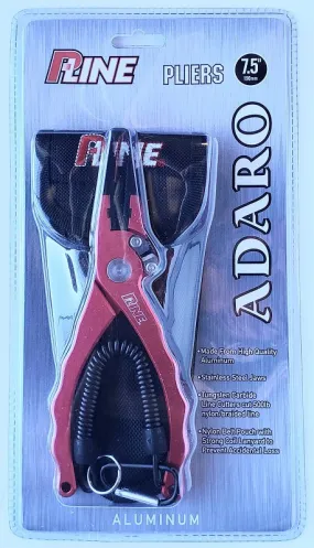 P-Line Adaro Aluminum Pliers With Holster Red 7.5”