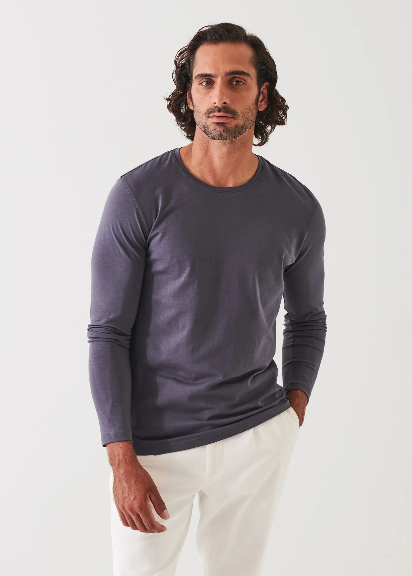 PIMA COTTON STRETCH LONG SLEEVE T-SHIRT