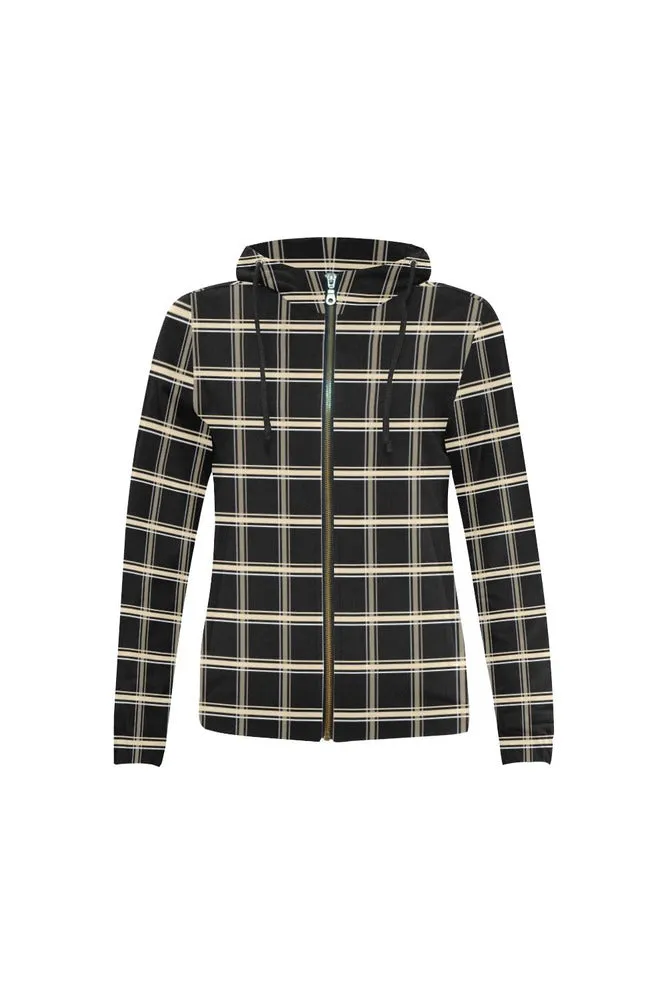 Plaid Full Zip Hoodie for Women