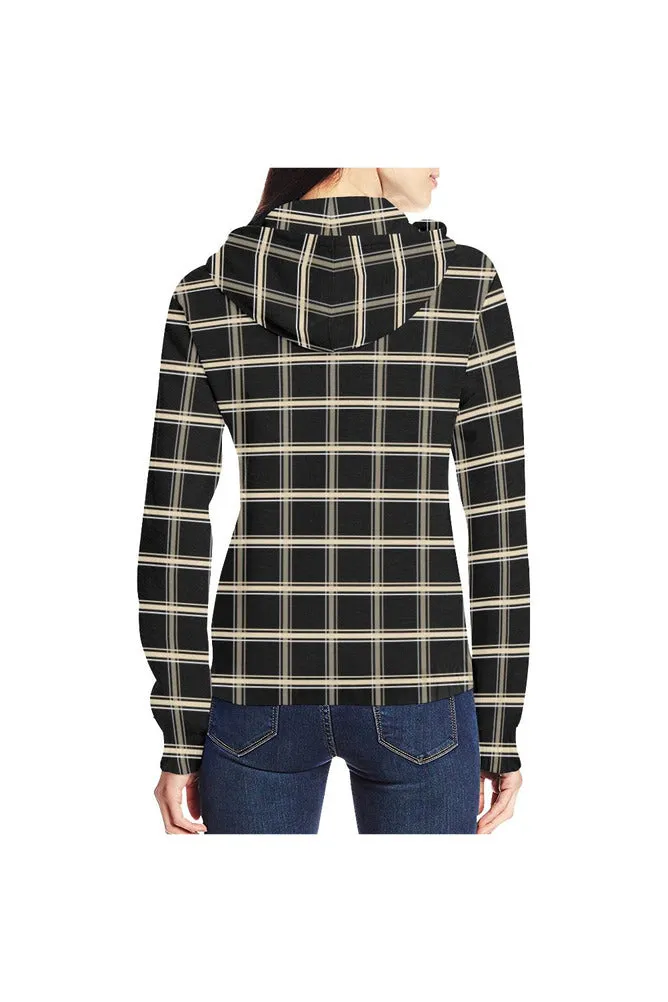 Plaid Full Zip Hoodie for Women