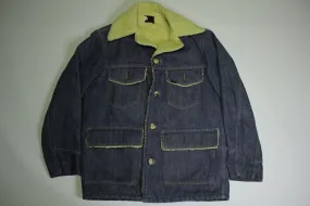 Roebucks Chore 4 Pocket Vintage 1970s Sherpa Lined Made in USA Rancher Jean Jacket