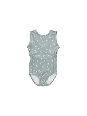 Rylee & Cru - Blue Daisy Keyhole Leotard