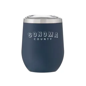 Stemless Stainless Steel Powder Coated Wine Cup Sonoma County Block Sport