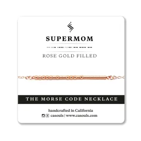 SUPERMOM MORSE CODE NECKLACE