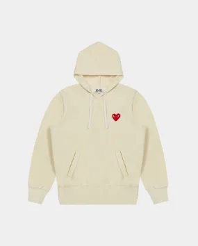 T173 RED HEART HOODIE / IVORY