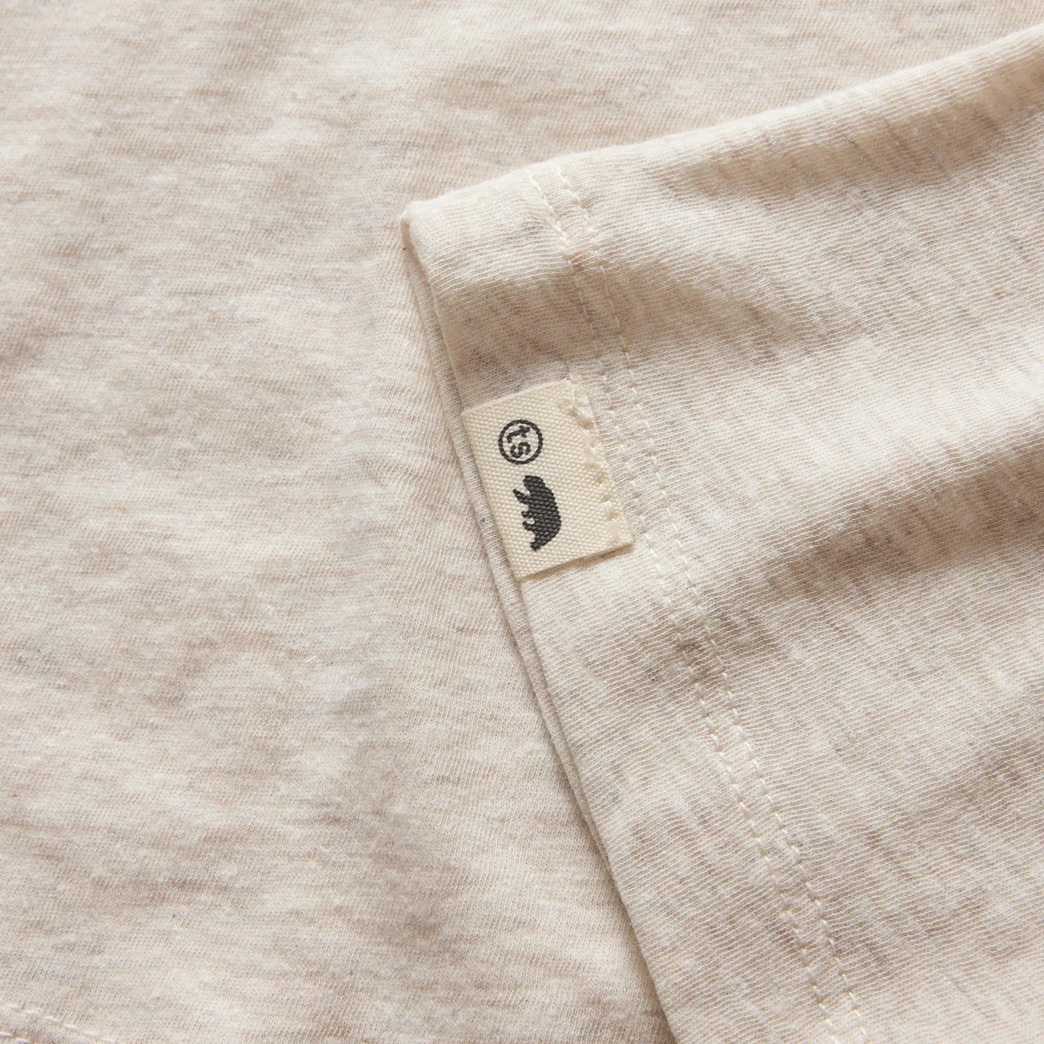 The Cotton Hemp Tee in Heathered Oat