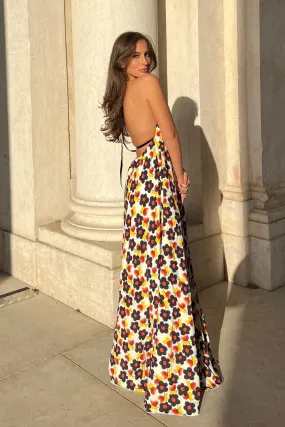 VESTIDO COMPRIDO ESTAMPADO FLORAL