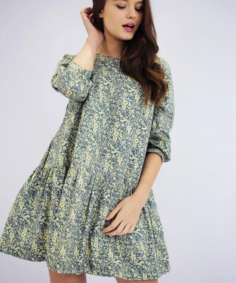 ZOE DITSY FLORAL DROP DRESS